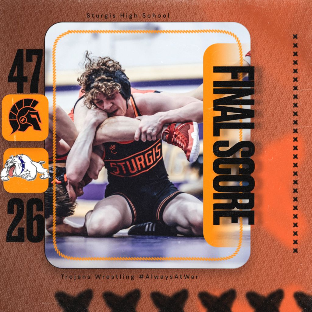 Sturgis wrestlers beat Centreville 47-26